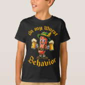 On My Wurst Behavior Funny German Men Women T-Shirt (Vorderseite)