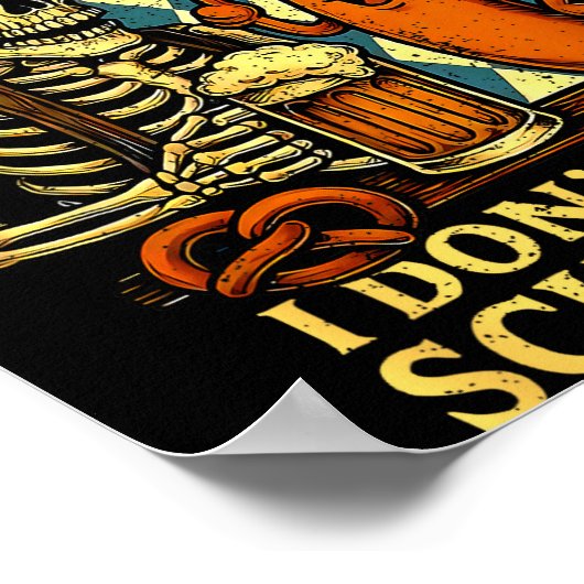 On My Wurst Behavior Funny Skeleton And Dog Poster (Ecke)