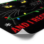On Naughty List And Regret Nothing Christmas Cat K Poster (Ecke)