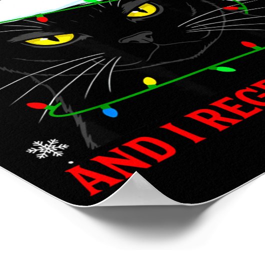 On Naughty List And Regret Nothing Christmas Cat K Poster (Ecke)