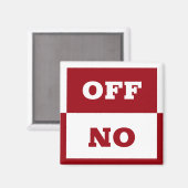 On / Off sign, In use switch sign / dishwasher Mag Magnet (Vorderseite/Rückseite)