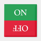 On Off switch red Dishwasher Laundry in use Magnet (Vorne)