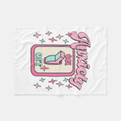 On Off Switching Spaß Mental Health Awareness Retr Fleecedecke (Vorderseite (Horizontal))