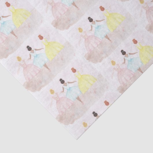 On Point Ballet Dancers Seidenpapier (Detail)