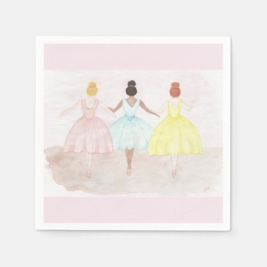 On Point Ballet Dancers Serviette (Vorderseite)