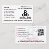 On Point Bikes Custom Design Visitenkarte (Vorne/Hinten)