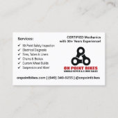 On Point Bikes Custom Design Visitenkarte (Vorderseite)