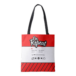 On Repeat Lieblings-Song-Shopping-Tasche aus Buchl Tasche