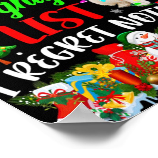 On Santas Naughty List Xmas American Eskimo T Shir Poster (Ecke)