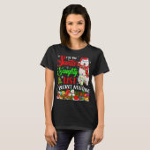 On Santas Naughty List Xmas American Eskimo T Shir T-Shirt (Vorne ganz)