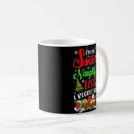 On Santas Naughty List Xmas Boxer  Kaffeetasse (VorderseiteRechts)