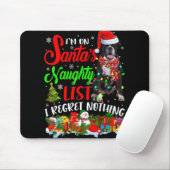 On Santas Naughty List Xmas Boxer T Shirt  Mousepad (Mit Mouse)