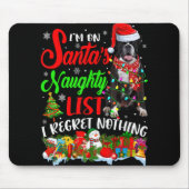 On Santas Naughty List Xmas Boxer T Shirt Mousepad (Vorne)