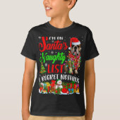 On Santas Naughty List Xmas English Bulldog  T-Shirt (Vorderseite)