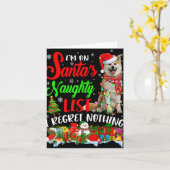 On Santas Naughty List Xmas Shiba Inu Karte (Gelbe Blume)