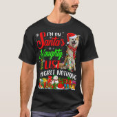 On Santas Naughty List Xmas Shiba Inu T Shirt (Vorderseite)