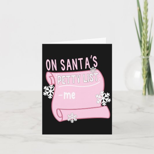 On Santa's Petty List Me Santa Christmas Design Lo Karte (Vorderseite)
