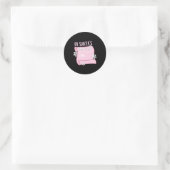 On Santa's Petty List Me Santa Christmas Design Lo Runder Aufkleber (Tasche)