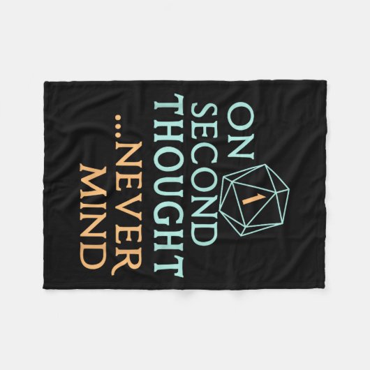 On Second Thought Never Mind, Funny Gift For Men, Fleecedecke (Vorderseite (Horizontal))
