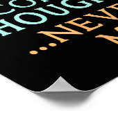 On Second Thought Never Mind, Funny Gift For Men,  Poster (Ecke)