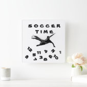 "ON ***SOCCER TIME**** WITH THIS FUN CLOCK QUADRATISCHE WANDUHR (Zuhause)