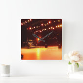 On stage quadratische wanduhr (Zuhause)