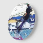 On - Stunt Scooter Artwork Große Wanduhr (Winkel)