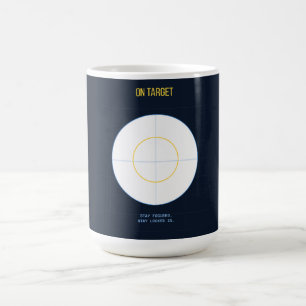 On Target — 90er Maximalist-Kaffeetasse   Retro  Kaffeetasse