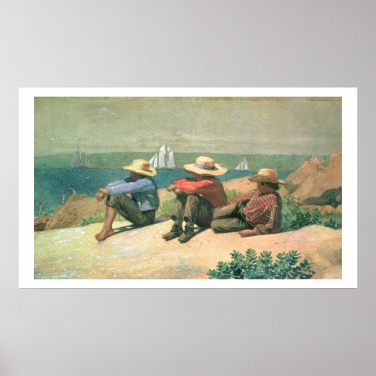 On the Beach, 1875 Poster (Vorne)