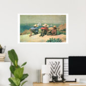 On the Beach, 1875 Poster (Heimbüro)