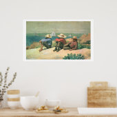 On the Beach, 1875 Poster (Küche)