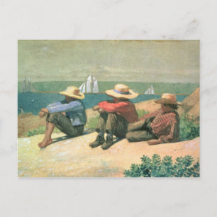 On the Beach, 1875 Postkarte