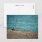 On the beach at Beer Postkarte (Vorne/Hinten)