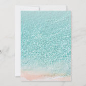 On The Beach Summer Blue Ocean tropical  wedding Einladung (Rückseite)