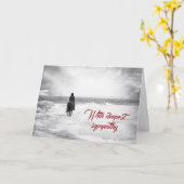 On the beach - With deepest sympathy Karte (Gelbe Blume)