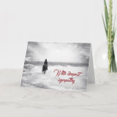 On the beach    -  With deepest sympathy Karte (Vorderseite)