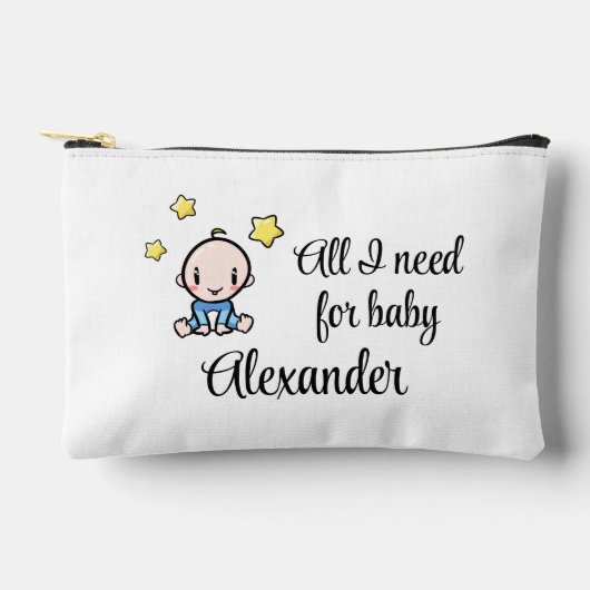 On The Go Bag, Baby Boy, Personalized  Zubehörtasche (Vorderseite)