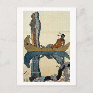 On the Missouri, 1922 (pochoir print) Postkarte