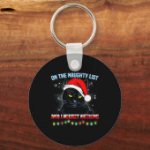 On The Naughty List And I Regret Nothing Cat Chris Schlüsselanhänger (Vorderseite)