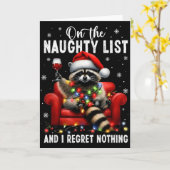 On The Naughty List And I Regret Nothing Dabbing R Karte (Gelbe Blume)