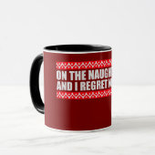 On The Naughty List And I Regret Nothing Funny Tasse (Vorderseite Links)