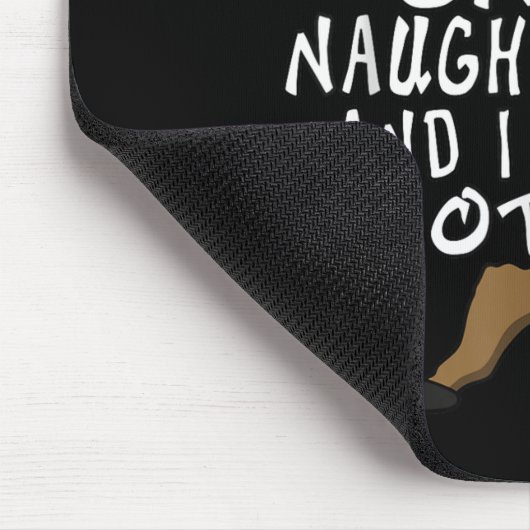 On The Naughty List And I Regret Nothing Reindeer Mousepad (Ecke)