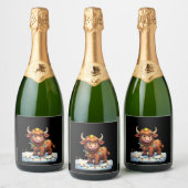 On The Naughty List And Reget Nothing Christmas Hi Schaumweinetikett (Flaschen)