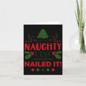 On The Naughty List Nailed It Christmas Karte (Vorderseite)