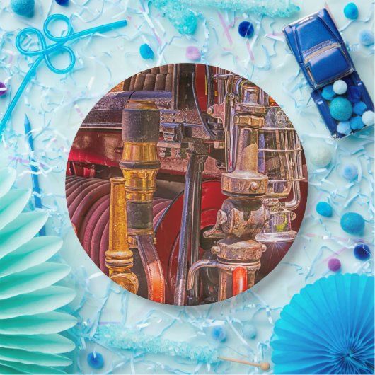 On The Old Firetruck Pappteller (Party)