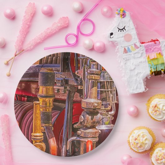 On The Old Firetruck Pappteller (Party)