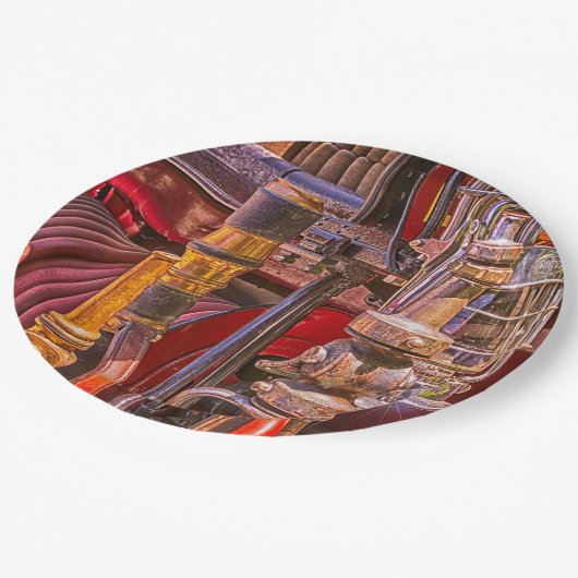 On The Old Firetruck Pappteller (Schrägansicht)