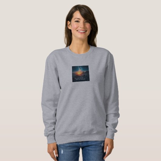 "On the Path of Reflection: Find Your Right Place" Sweatshirt (Vorne ganz)