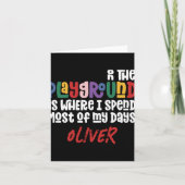 On The Playground Tygraphy Modern Teacher Gift T S Karte (Vorderseite)