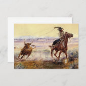 "On the Pond" von Charles M Russell Dankeskarte (Vorne/Hinten)